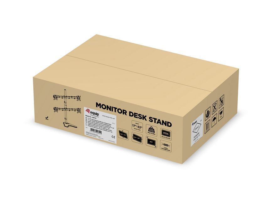 EQuip 17"-32" Articulating Quad Monitor Tabletop Stand Black EQuip 17"-32" Articulating Quad Monitor Tabletop Stand Black