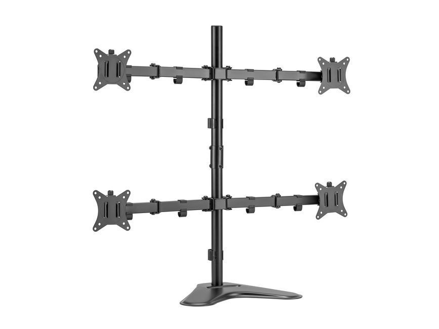 EQuip 17"-32" Articulating Quad Monitor Tabletop Stand Black EQuip 17"-32" Articulating Quad Monitor Tabletop Stand Black