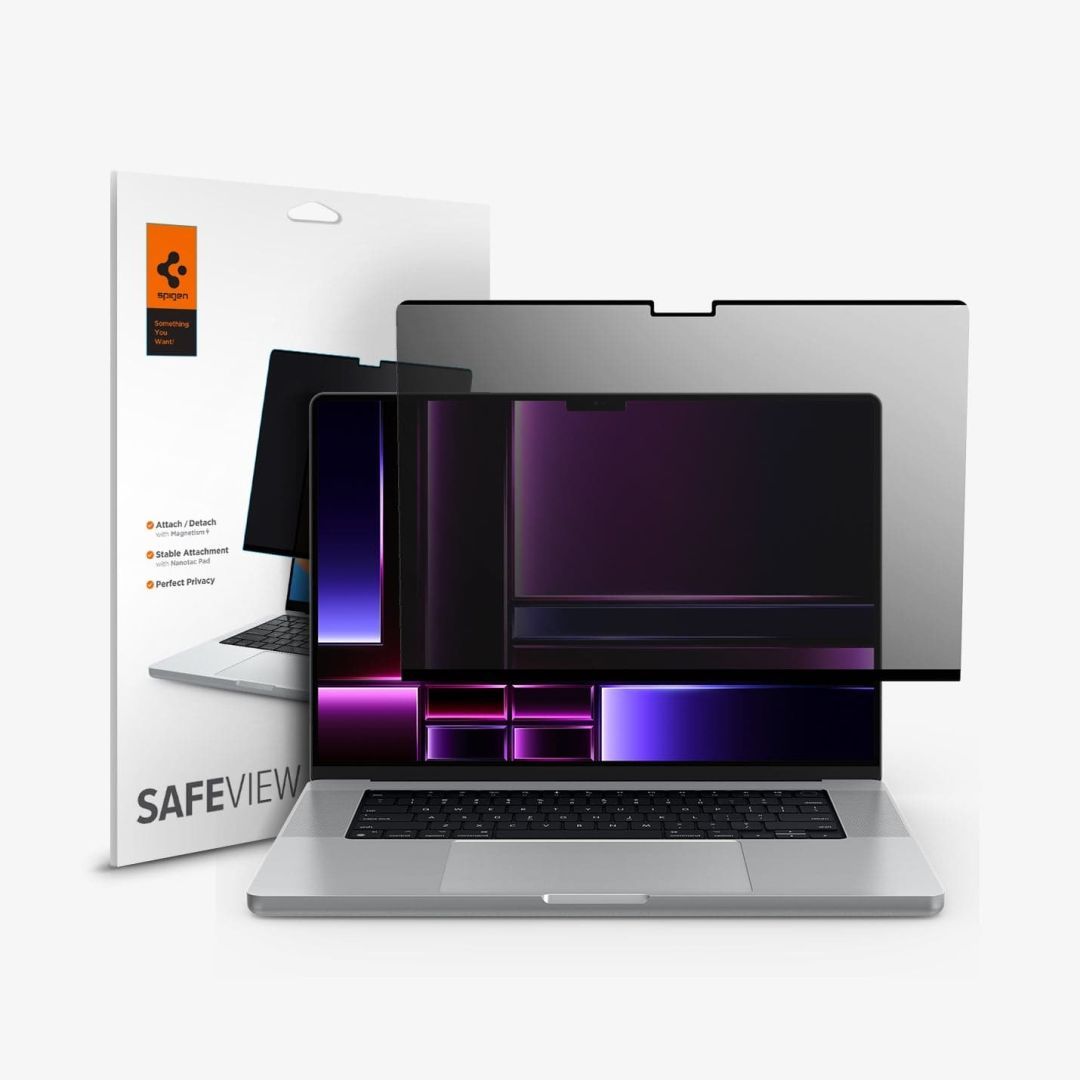 Spigen SafeView 1 Pack MacBook Pro 16" M4 2024/M3 2023/ M2 2023/M1 2021 Spigen SafeView 1 Pack MacBook Pro 16" M4 2024/M3 2023/ M2 2023/M1 2021