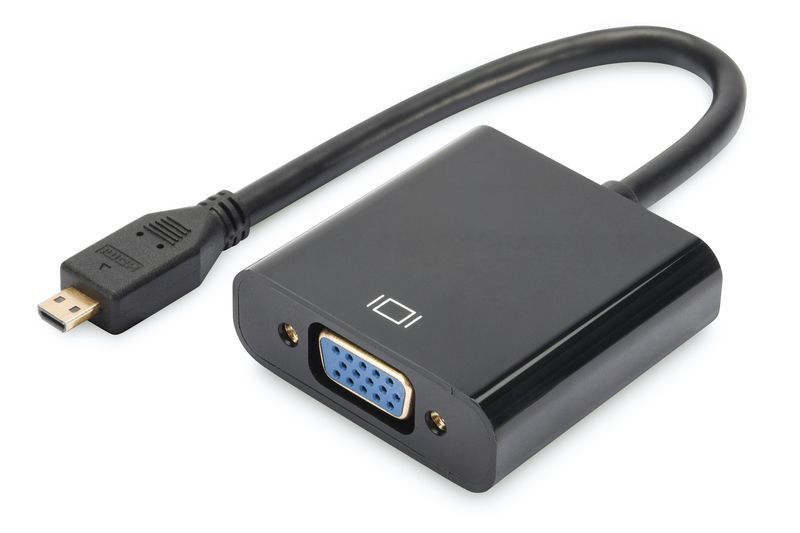 Digitus DA-70460 Micro-HDMI to VGA converter Black Digitus DA-70460 Micro-HDMI to VGA converter Black