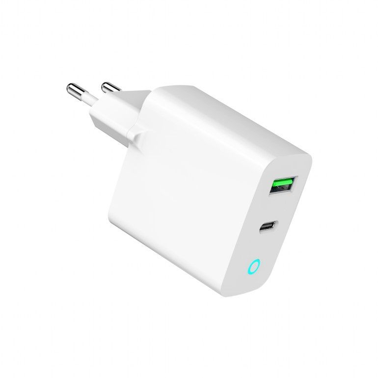Gembird 2-Port 20W USB Fast Charger White Gembird 2-Port 20W USB Fast Charger White