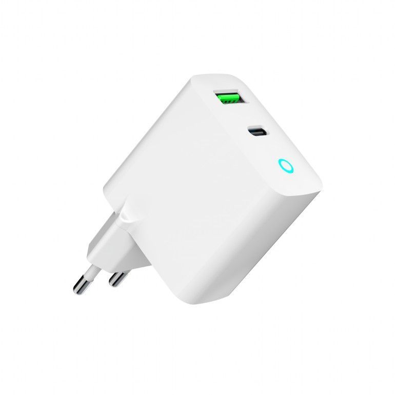 Gembird 2-Port 20W USB Fast Charger White Gembird 2-Port 20W USB Fast Charger White