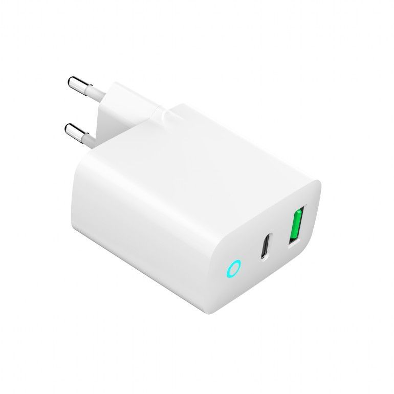Gembird 2-Port 20W USB Fast Charger White Gembird 2-Port 20W USB Fast Charger White