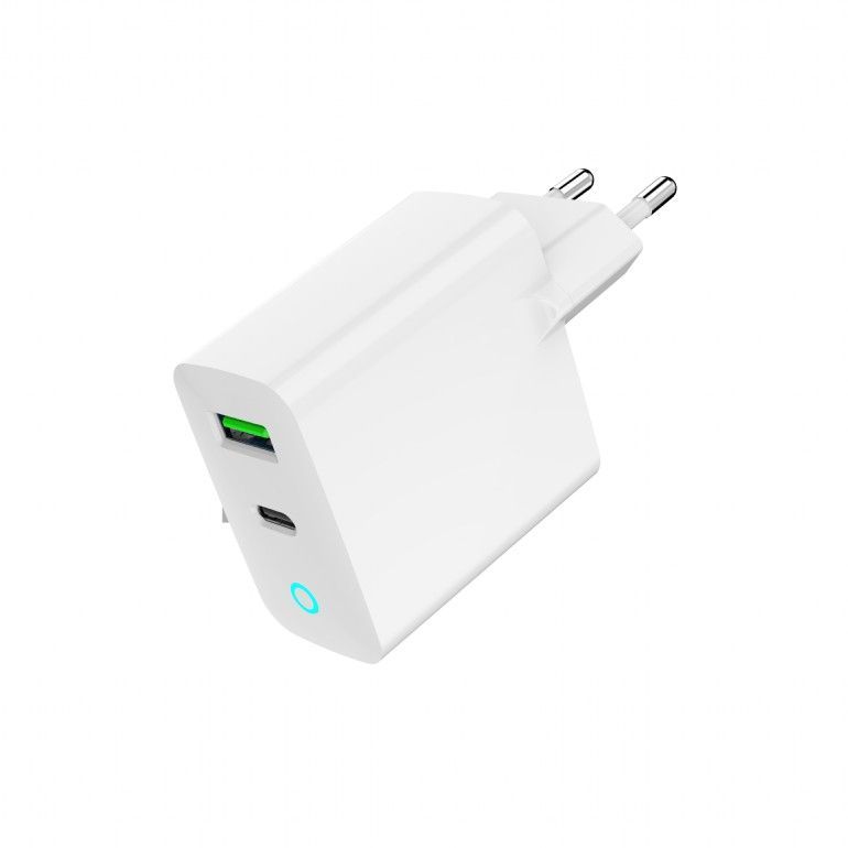 Gembird 2-Port 20W USB Fast Charger White Gembird 2-Port 20W USB Fast Charger White