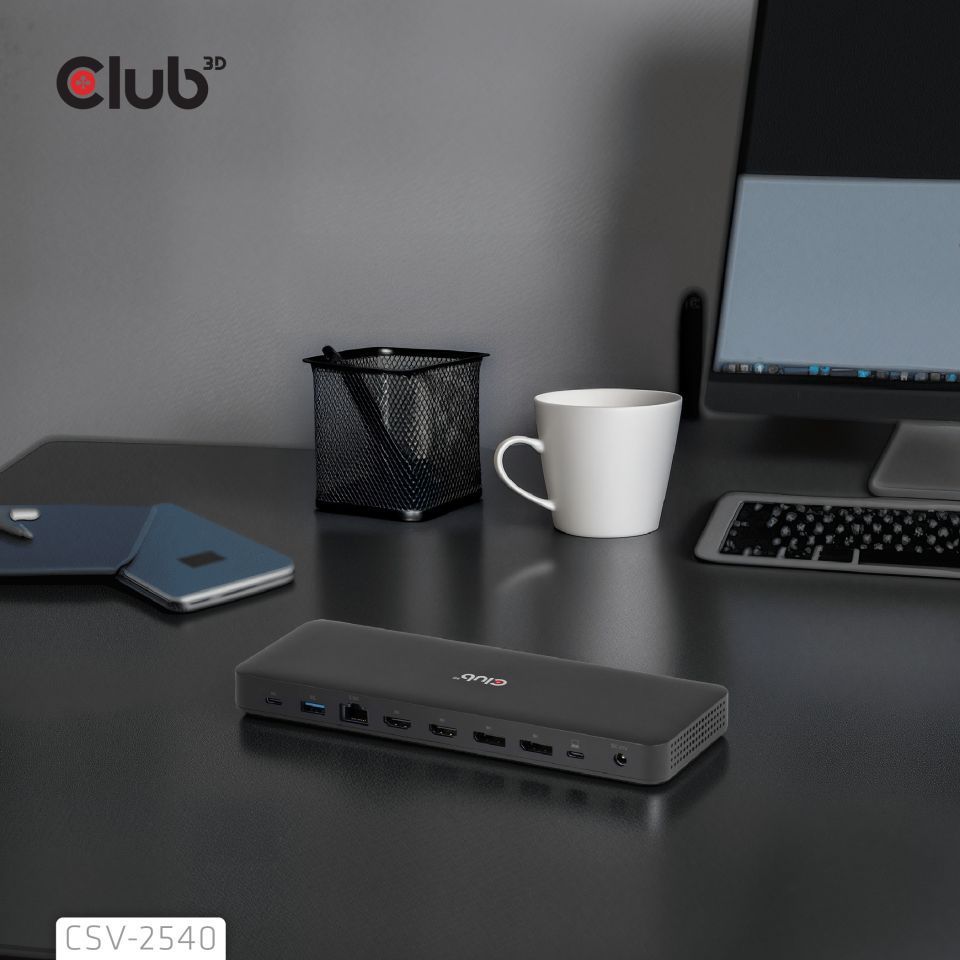 Club3D 14-1 USB-C Quad Display Docking Station Club3D 14-1 USB-C Quad Display Docking Station