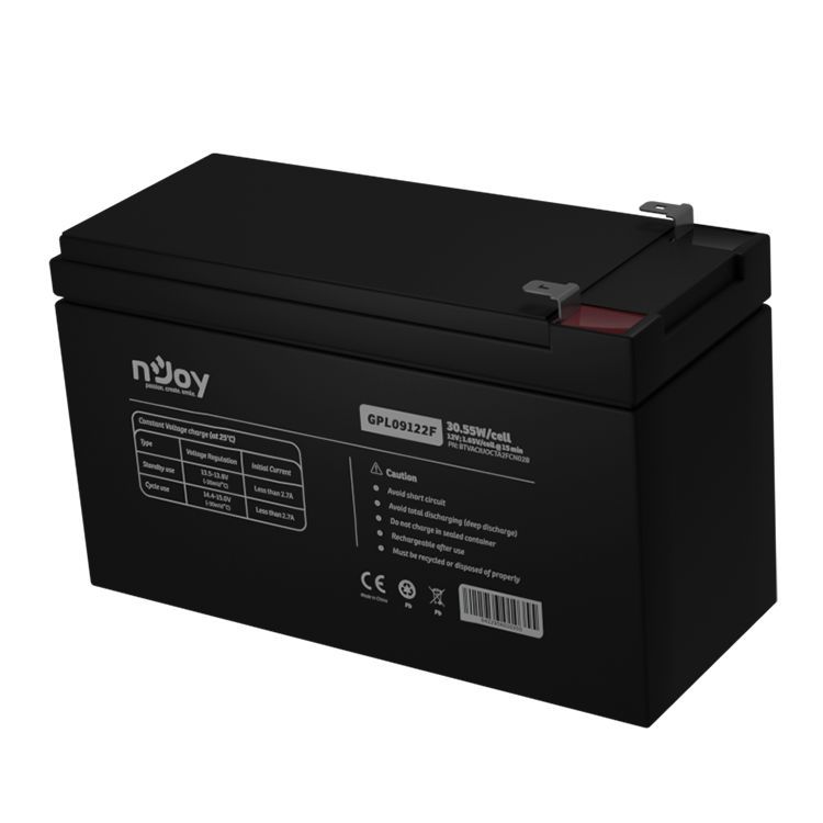 Njoy 12V/9Ah szünetmentes AGM akkumulátor 1db/csomag Njoy 12V/9Ah szünetmentes AGM akkumulátor 1db/csomag