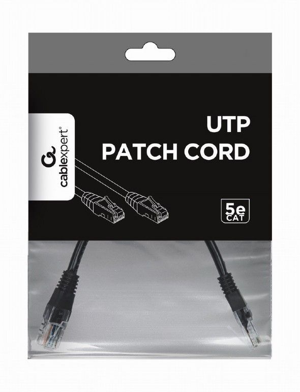 Gembird CAT5e U-UTP Patch Cable 0,25m Black Gembird CAT5e U-UTP Patch Cable 0,25m Black