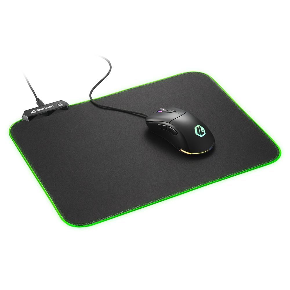 Sharkoon 1337 RGB V2 Gaming Mat 360 Egérpad Black Sharkoon 1337 RGB V2 Gaming Mat 360 Egérpad Black