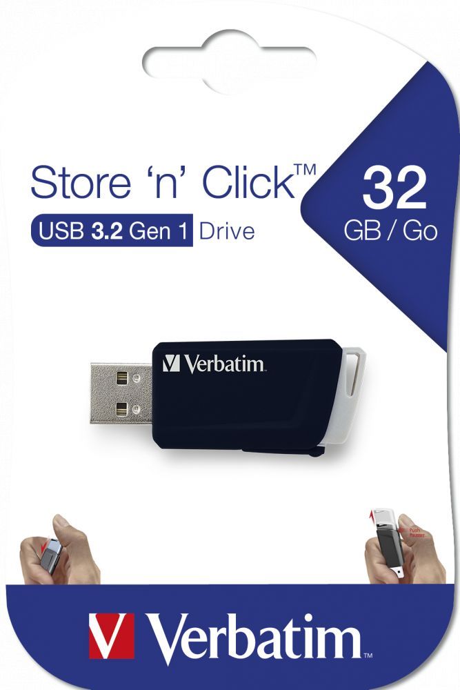 Verbatim 32GB Store n Click USB3.2 Black Verbatim 32GB Store n Click USB3.2 Black