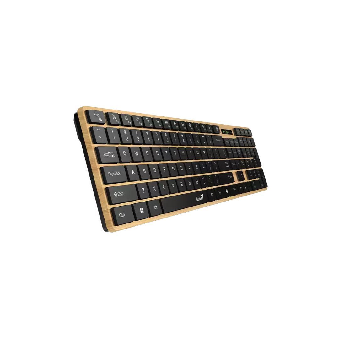 Genius SlimStar 7250BT Copilot Wireless Bluetooth Business Keyboard Pine Wood HU