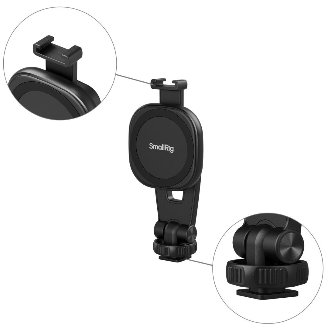 SMALLRIG AC-10 Attachable Phone Clamp with Cold Shoe Mount