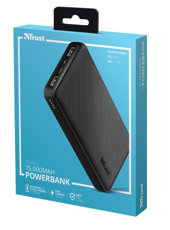 Trust Primo Compact 15000mAh PowerBank Black