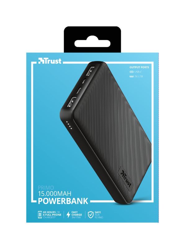 Trust Primo Compact 15000mAh PowerBank Black