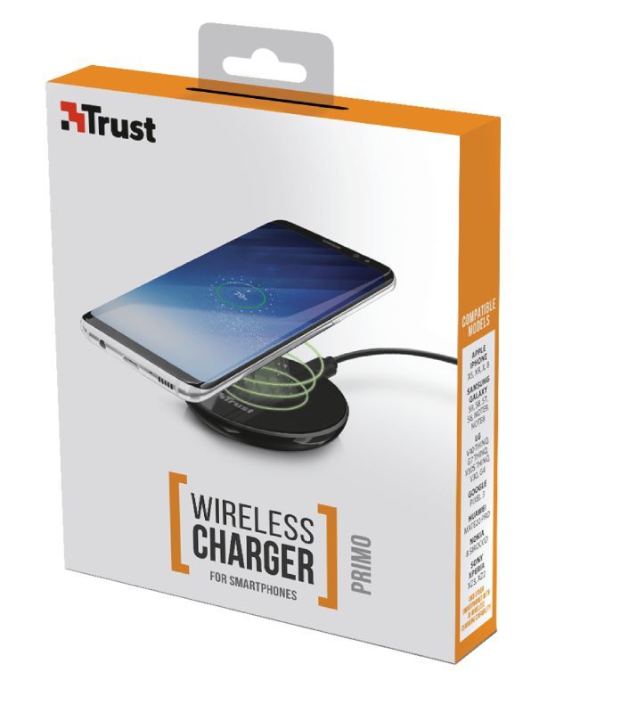 Trust Primo Wireless Charger for Smartphones Black Trust Primo Wireless Charger for Smartphones Black