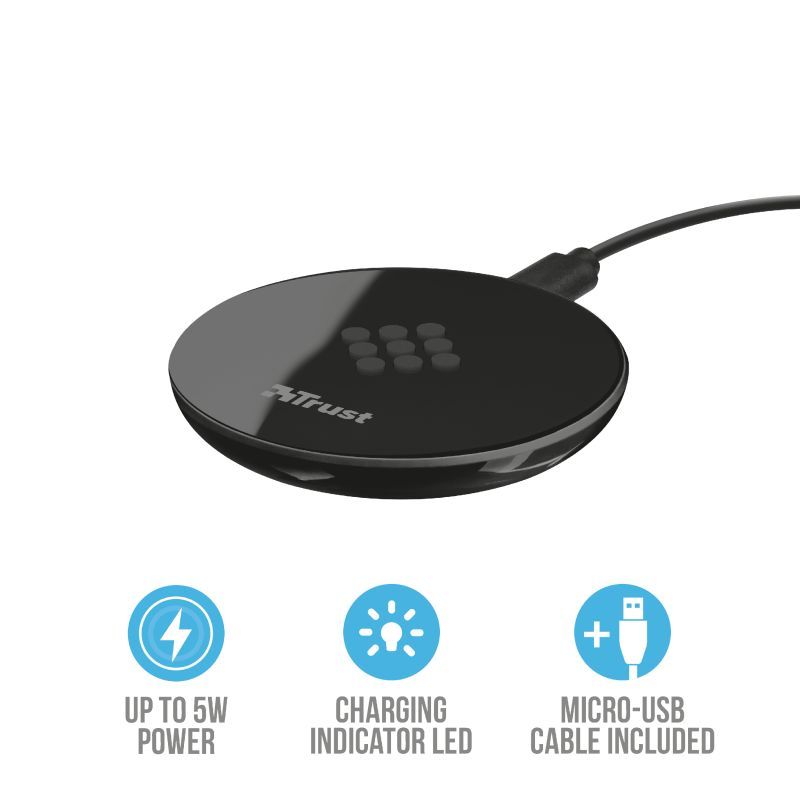 Trust Primo Wireless Charger for Smartphones Black Trust Primo Wireless Charger for Smartphones Black