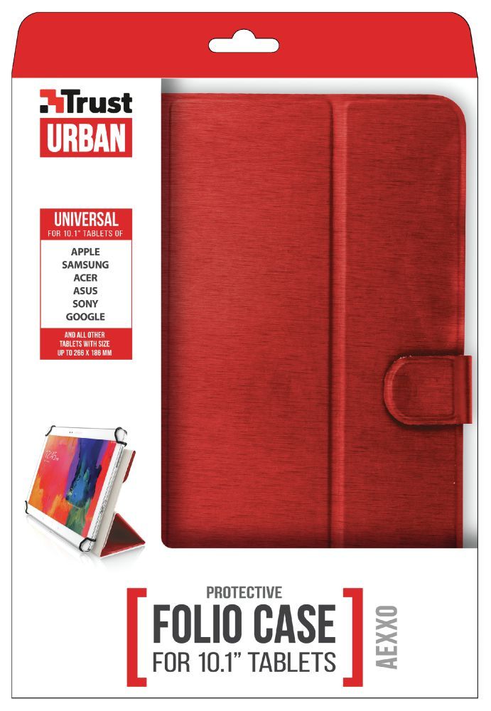 Trust Aexxo Universal Folio Case for 10,1" Red