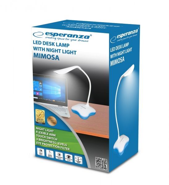 Esperanza ELD105W Mimosa LED Asztali Lámpa Fehér Esperanza ELD105W Mimosa LED Asztali Lámpa Fehér