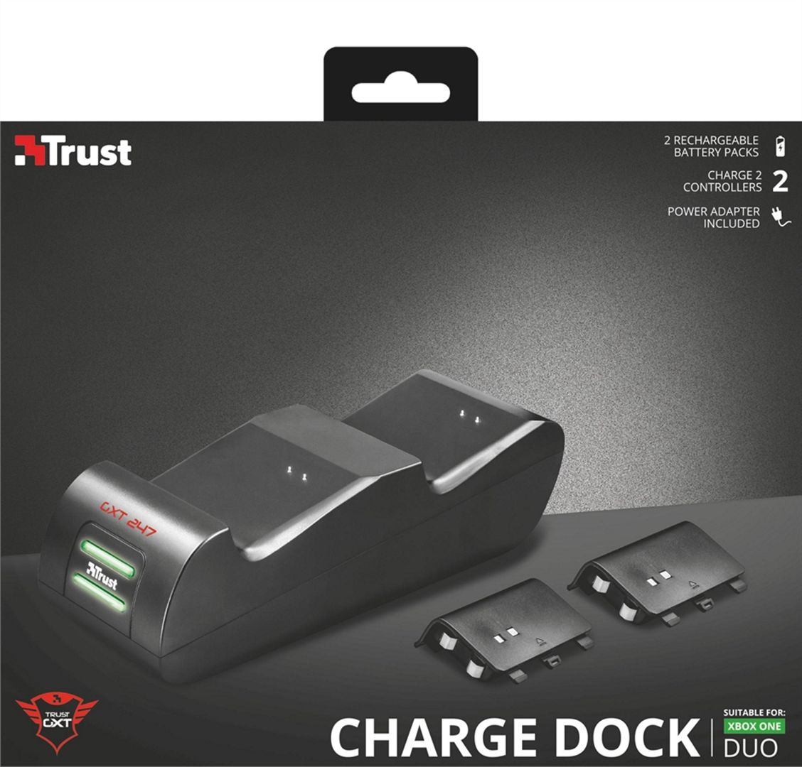 Trust GXT 247 Duo Charging Dock suitable for Xbox One Trust GXT 247 Duo Charging Dock suitable for Xbox One