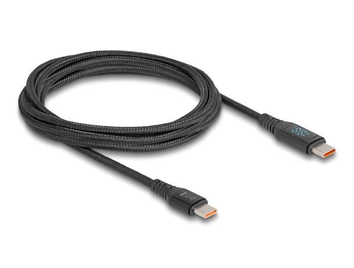 DeLock USB-C to USB-C male/male cable 1,2m Black DeLock USB-C to USB-C male/male cable 1,2m Black