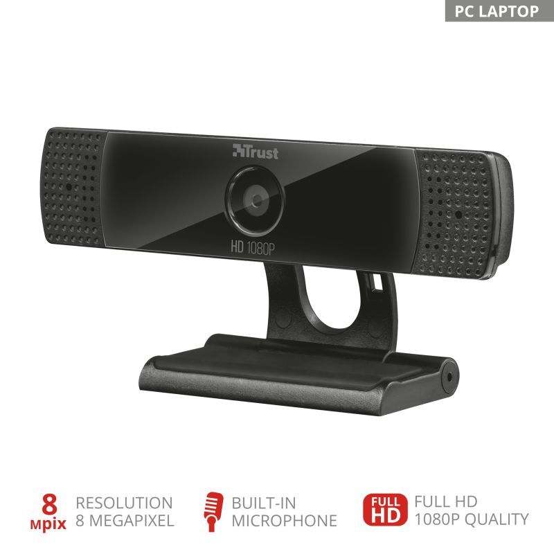 Trust GXT 1160 Vero Streaming Full HD Webkamera Black Trust GXT 1160 Vero Streaming Full HD Webkamera Black