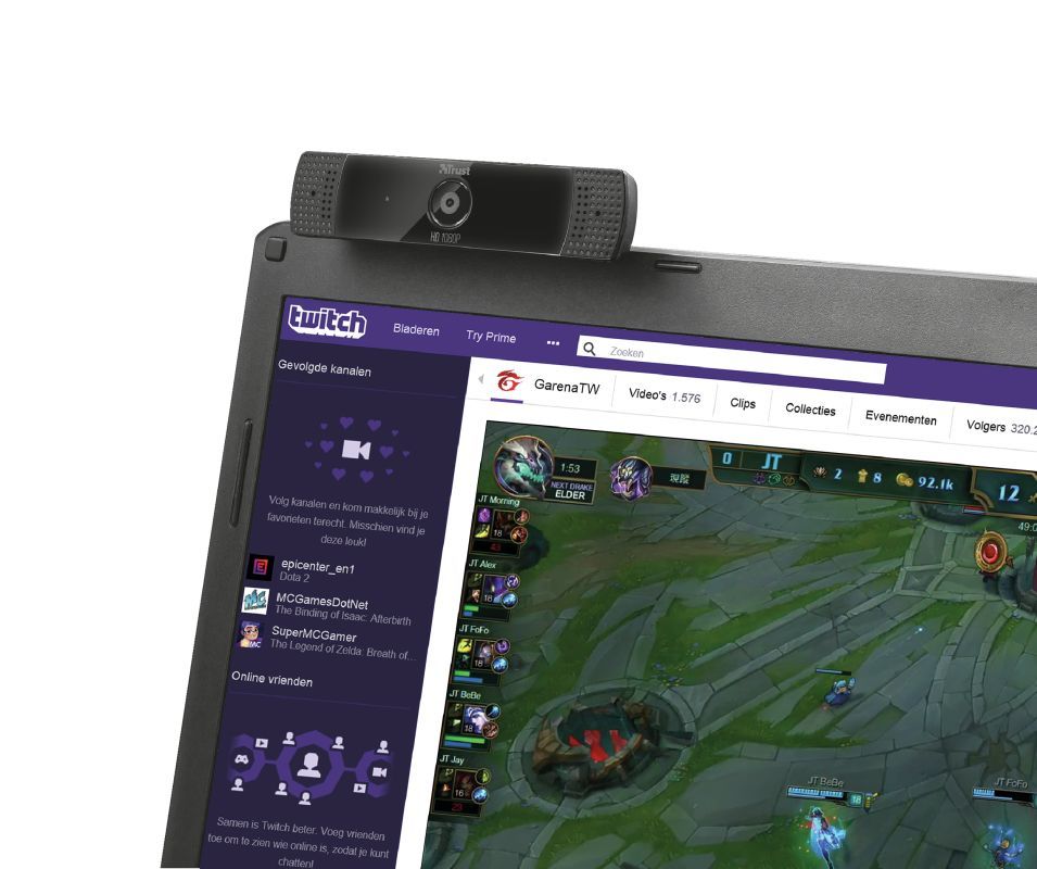 Trust GXT 1160 Vero Streaming Full HD Webkamera Black Trust GXT 1160 Vero Streaming Full HD Webkamera Black