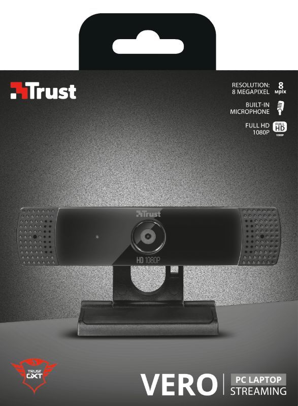 Trust GXT 1160 Vero Streaming Full HD Webkamera Black Trust GXT 1160 Vero Streaming Full HD Webkamera Black