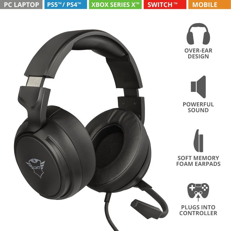 Trust GXT 433 Pylo Multiplatform Gaming Headset Black Trust GXT 433 Pylo Multiplatform Gaming Headset Black