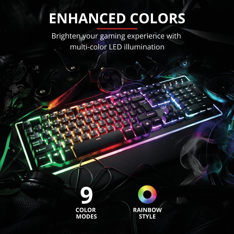 Trust GXT 860 Thura Semi-mechanical Keyboard Black UK