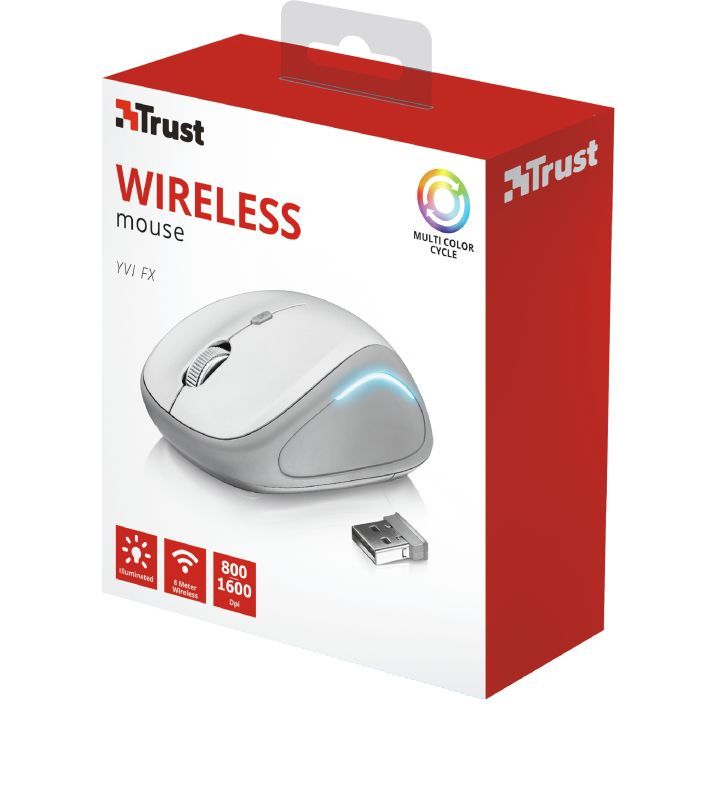 Trust Yvi FX Wireless mouse White Trust Yvi FX Wireless mouse White