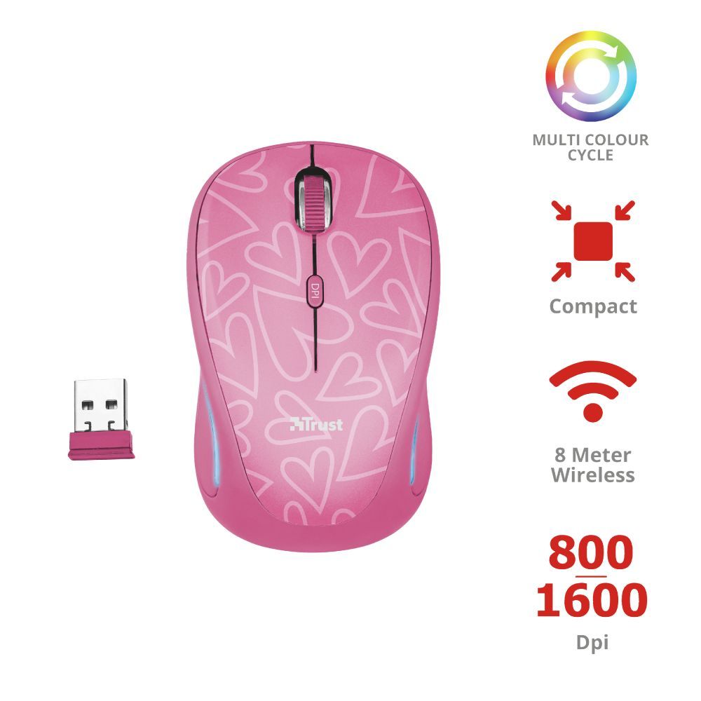 Trust Yvi FX Wireless Mouse Pink Trust Yvi FX Wireless Mouse Pink
