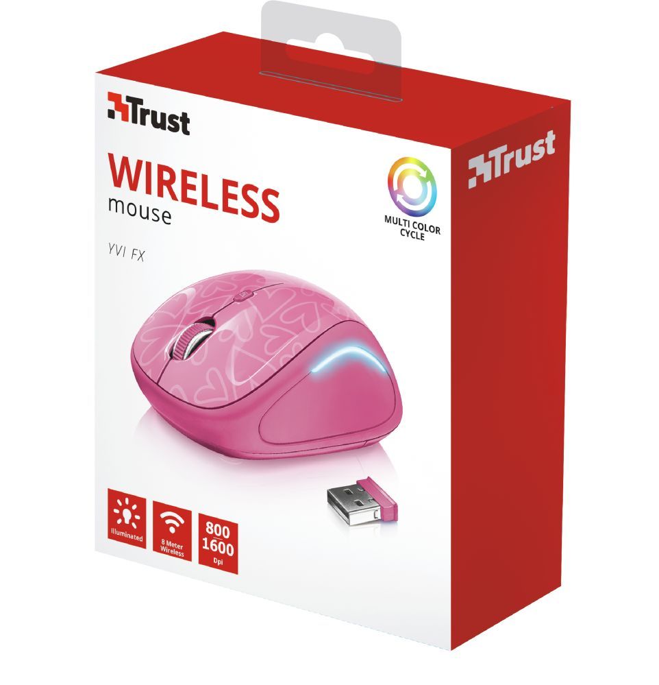 Trust Yvi FX Wireless Mouse Pink Trust Yvi FX Wireless Mouse Pink