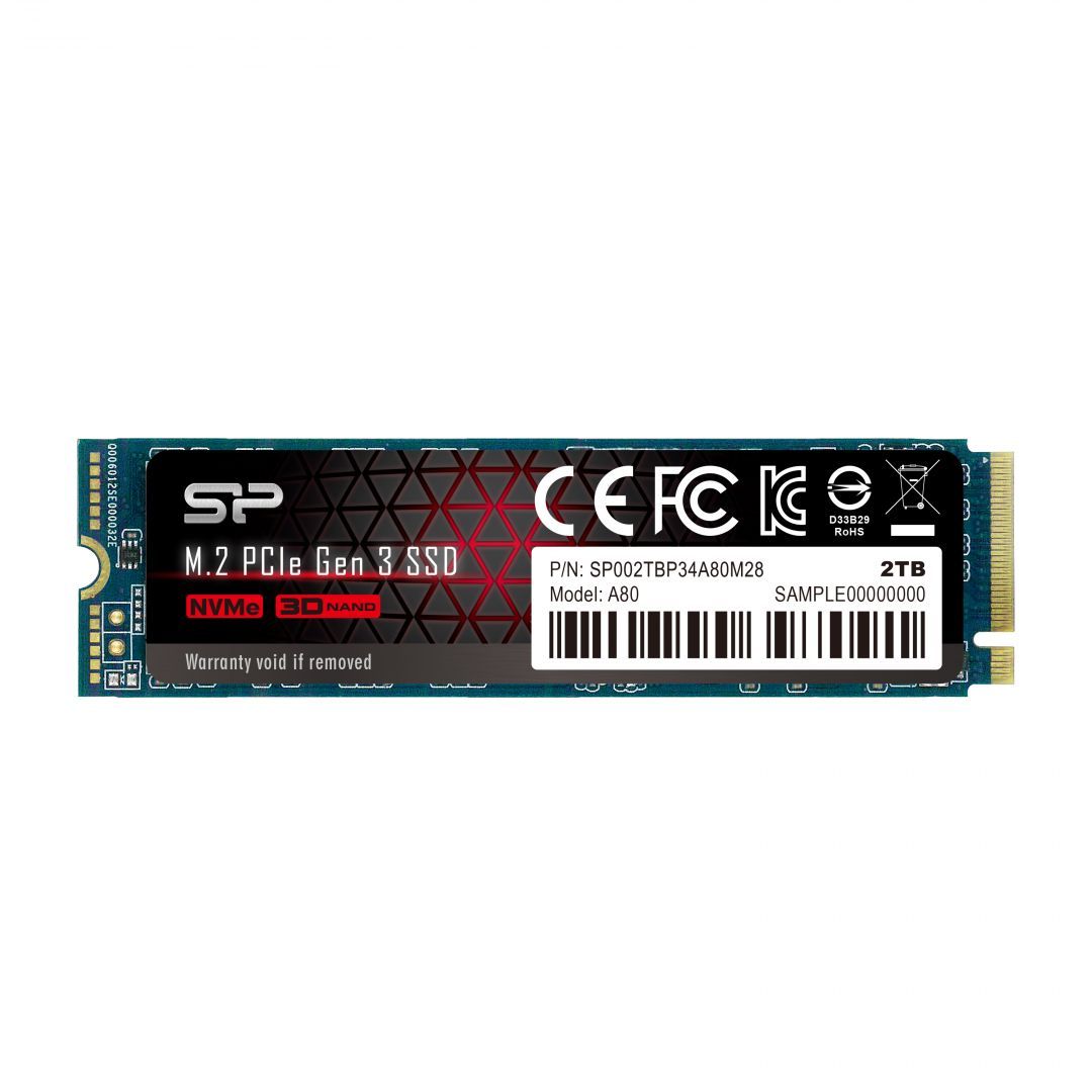 Silicon Power 2TB M.2 2280 NVMe P34A80 Silicon Power 2TB M.2 2280 NVMe P34A80