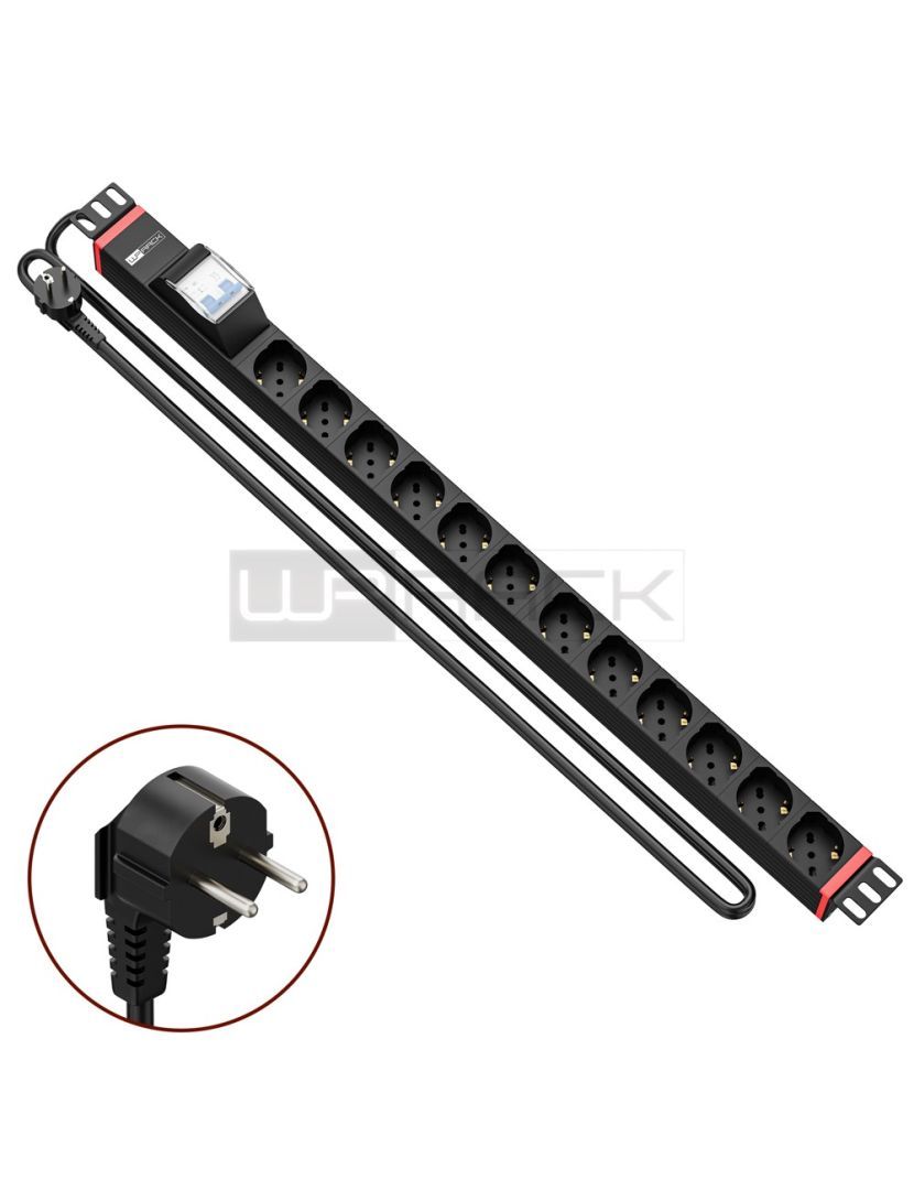 WP WPN-PDU-G02-12 19" PDU/elosztósor 12x Schuko aljzat