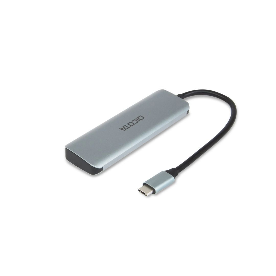 Dicota USB-C 4-in-1 Highspeed Hub 10 Gbps Silver Dicota USB-C 4-in-1 Highspeed Hub 10 Gbps Silver