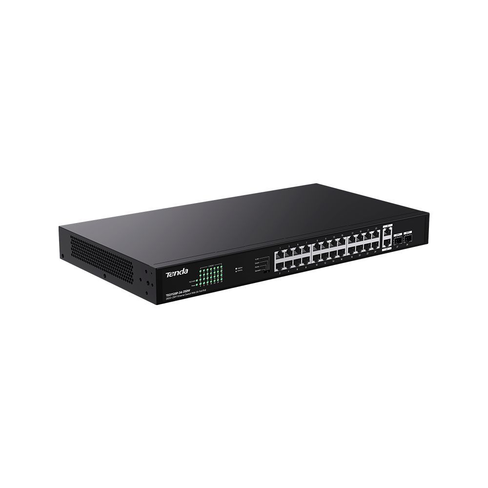 Tenda TEG1128P-24-250W 24-port PoE Switch Tenda TEG1128P-24-250W 24-port PoE Switch