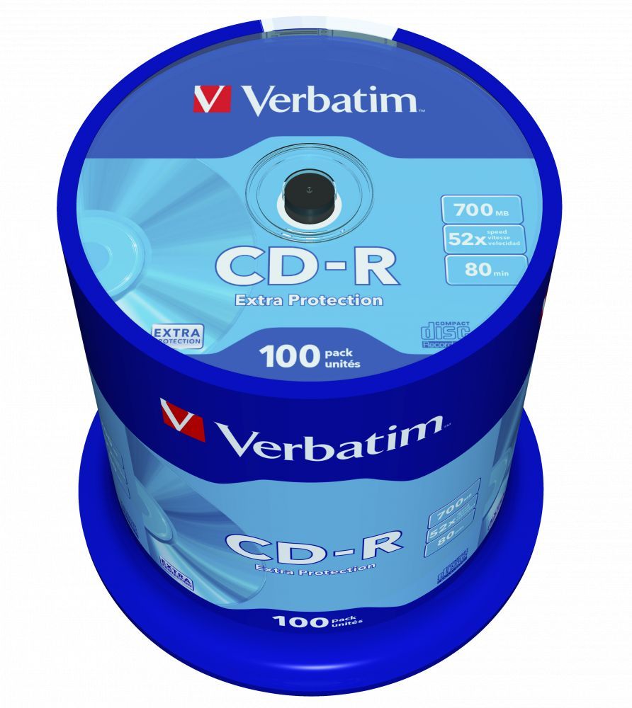 Verbatim DataLife CD-R 80 52x 100db/henger (100-as címke) Verbatim DataLife CD-R 80 52x 100db/henger (100-as címke)