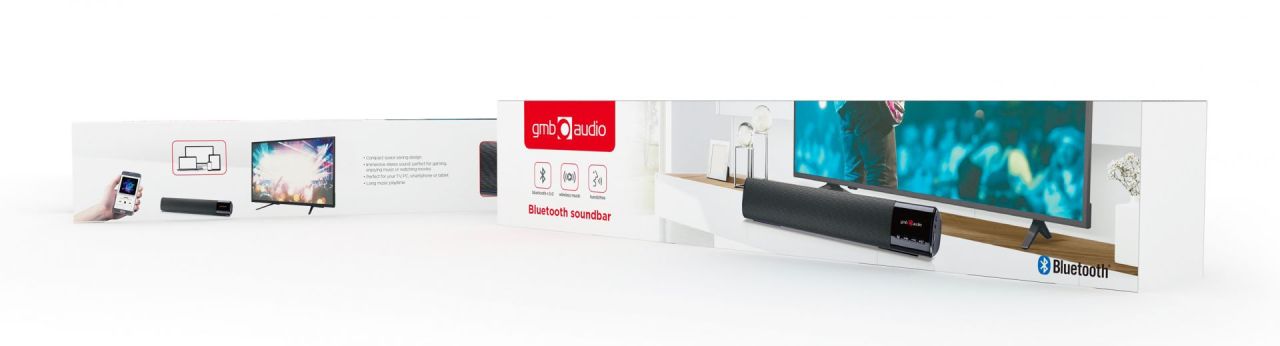 Gembird SPK-BT-BAR400-01 Bluetooth soundbar Black Gembird SPK-BT-BAR400-01 Bluetooth soundbar Black