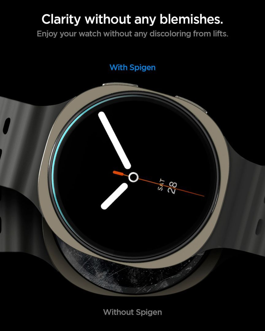 Spigen Glass tR EZ Fit for Galaxy Watch 8 (40mm) 2 Pack