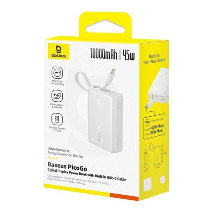 Baseus PicoGo 10000mAh PowerBank White Baseus PicoGo 10000mAh PowerBank White