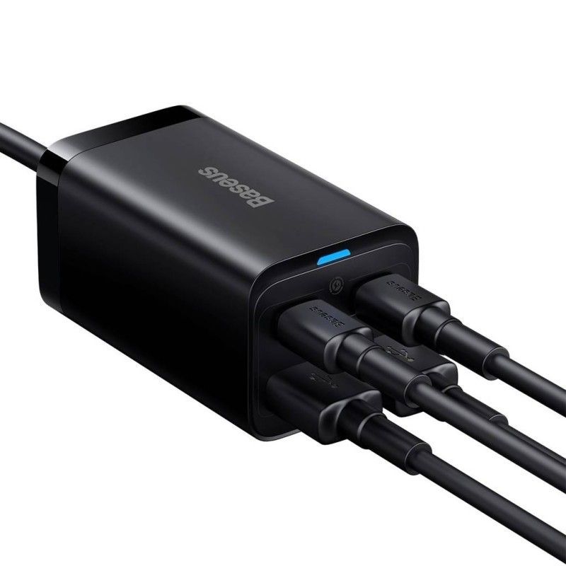 Baseus GaN3 Pro gyorstöltő 2xUSB-C 2xUSB 65W Black Baseus GaN3 Pro gyorstöltő 2xUSB-C 2xUSB 65W Black