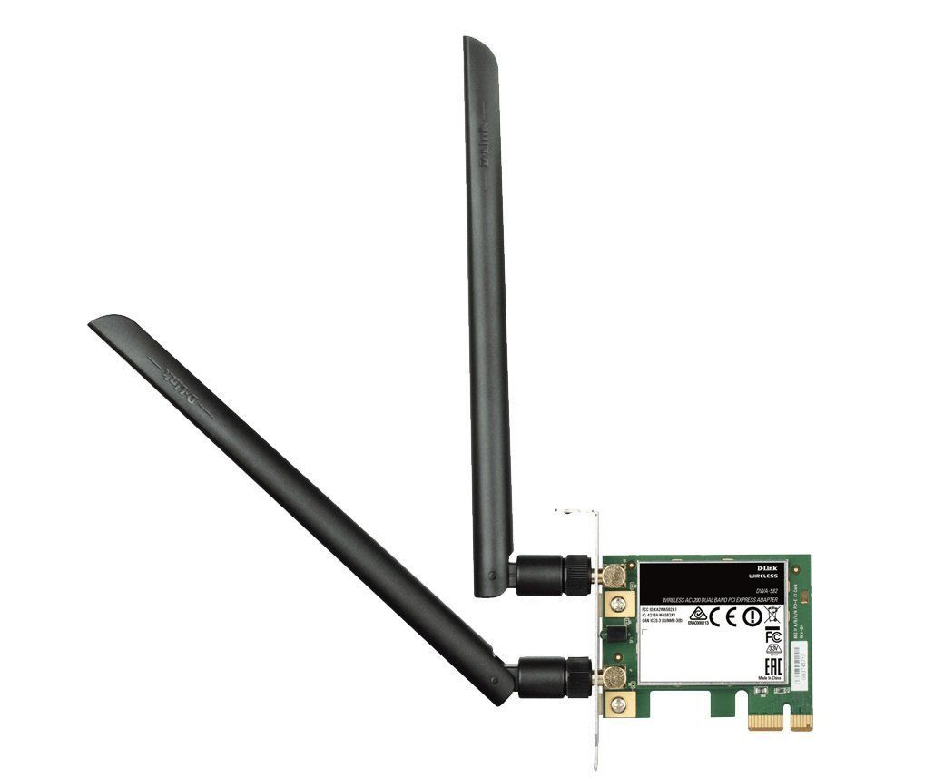 D-Link DWA-582 Wireless AC1200 Dual Band PCI Express Adapter D-Link DWA-582 Wireless AC1200 Dual Band PCI Express Adapter