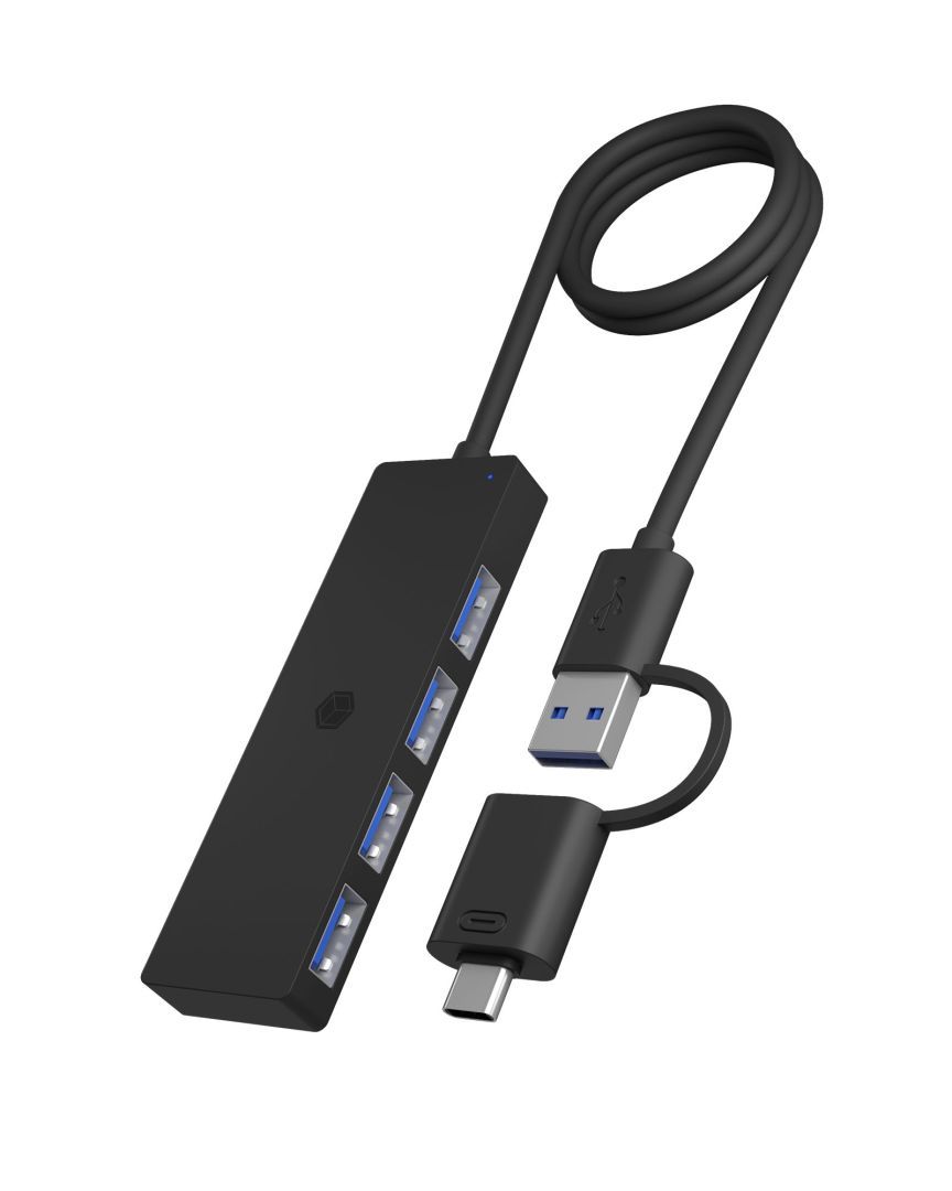 Raidsonic IcyBox IB-HUB1424-C3 4-portos USB3.2 HUB Black Raidsonic IcyBox IB-HUB1424-C3 4-portos USB3.2 HUB Black