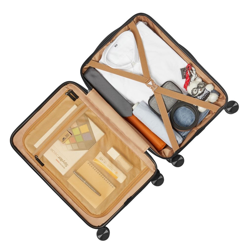 RivaCase 8181 ECO Hardshell carry-on hand cabin luggage 20" Black RivaCase 8181 ECO Hardshell carry-on hand cabin luggage 20" Black