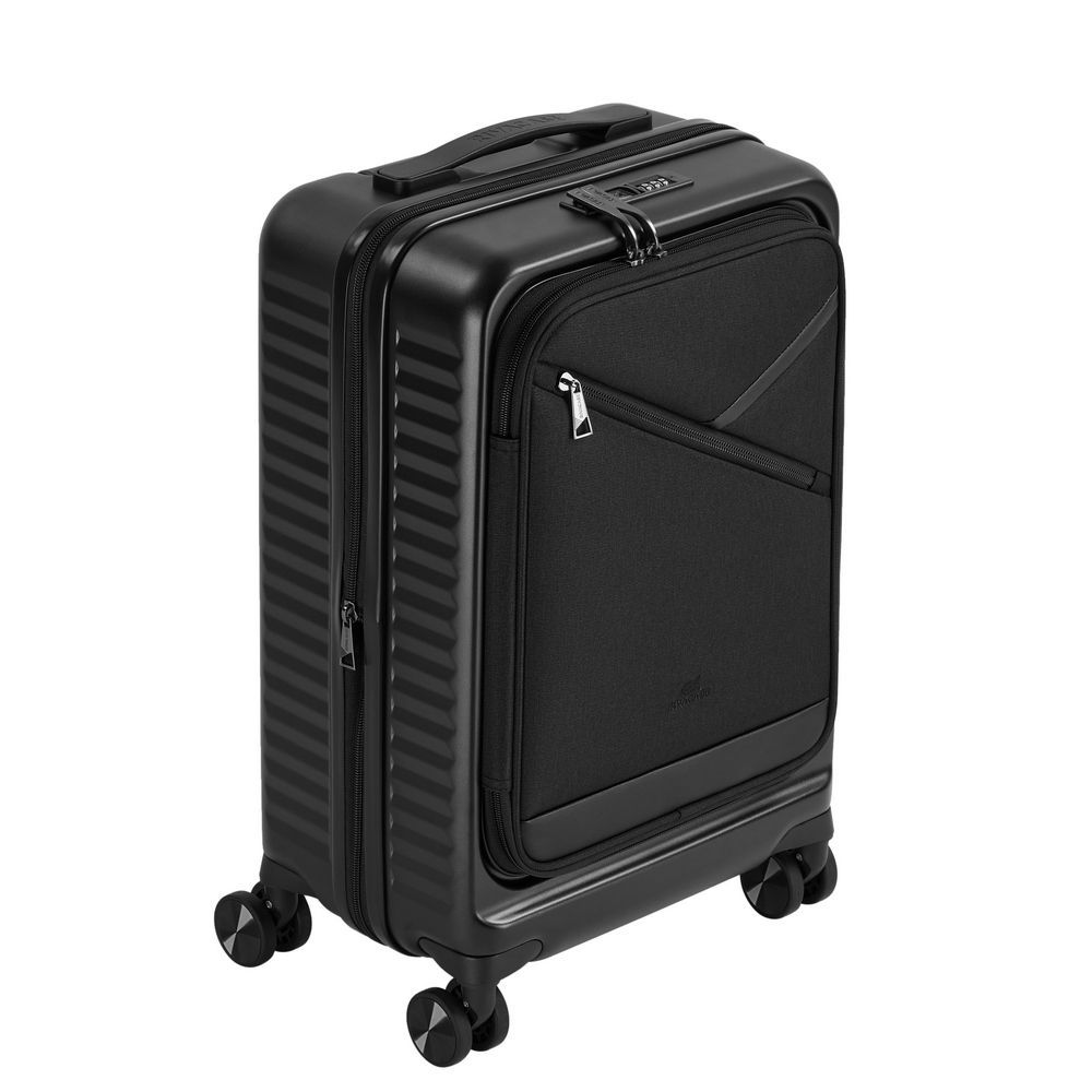 RivaCase 8180 ECO Hardshell expansion hand cabin luggage 20" Black RivaCase 8180 ECO Hardshell expansion hand cabin luggage 20" Black