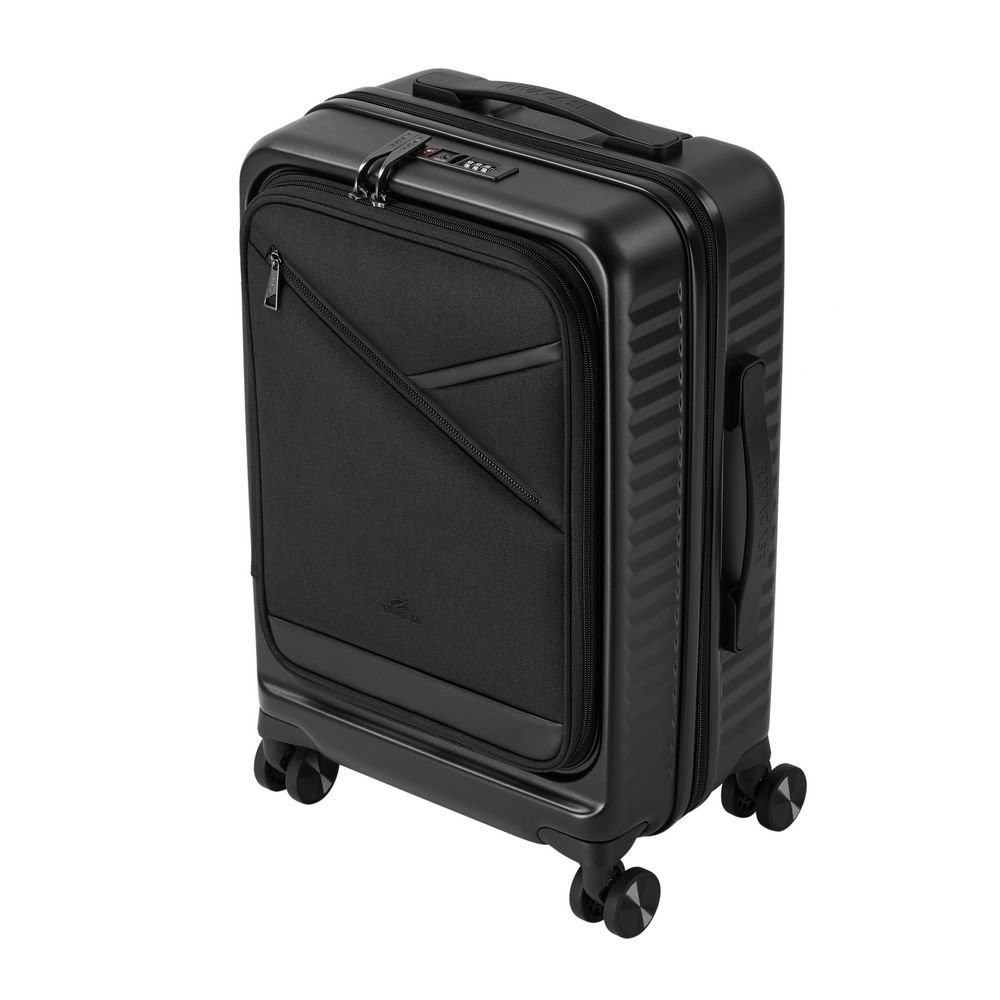 RivaCase 8180 ECO Hardshell expansion hand cabin luggage 20" Black RivaCase 8180 ECO Hardshell expansion hand cabin luggage 20" Black