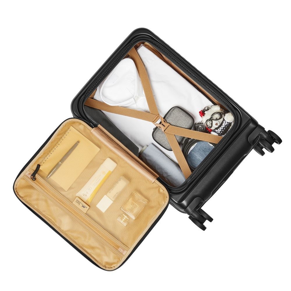 RivaCase 8180 ECO Hardshell expansion hand cabin luggage 20" Black RivaCase 8180 ECO Hardshell expansion hand cabin luggage 20" Black