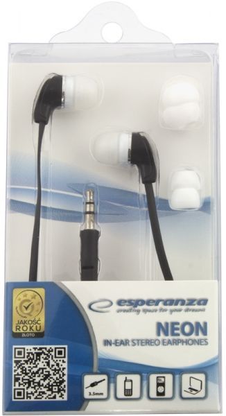 Esperanza EH147K Earphones Neon Black Esperanza EH147K Earphones Neon Black