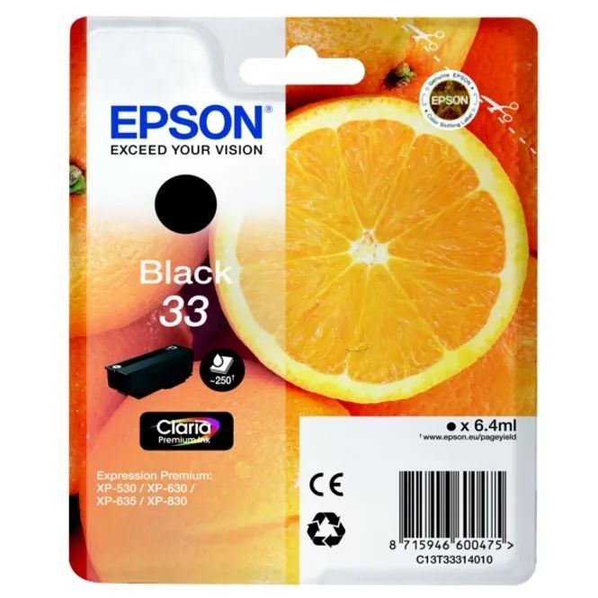 Epson T3331 (33) Black tintapatron Epson T3331 (33) Black tintapatron