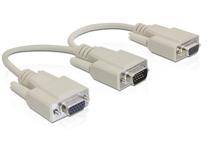 DeLock Adapter VGA male > 2x VGA female 20cm DeLock Adapter VGA male > 2x VGA female 20cm