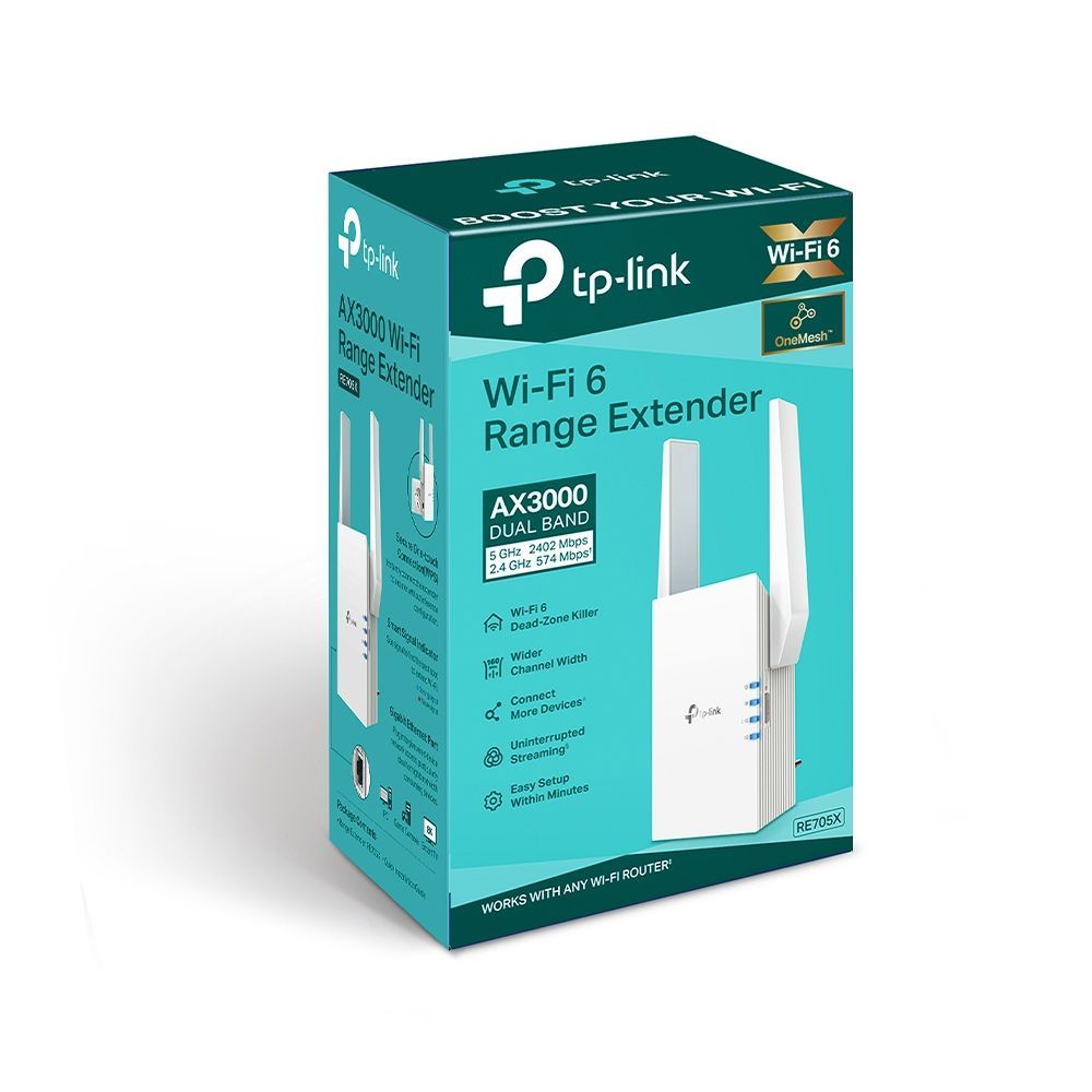 TP-Link RE705X AX3000 Wi-Fi 6 Range Extender TP-Link RE705X AX3000 Wi-Fi 6 Range Extender